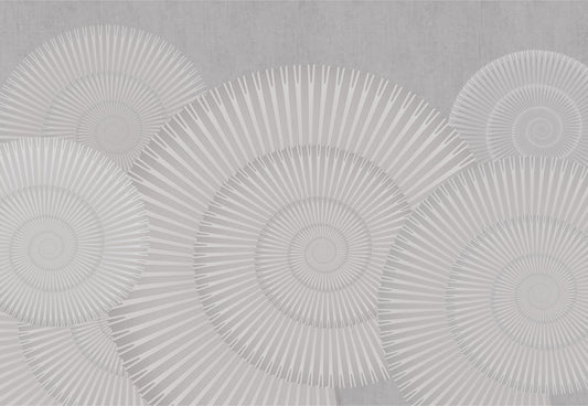 Gray Modern Minimalist Geometric Mural