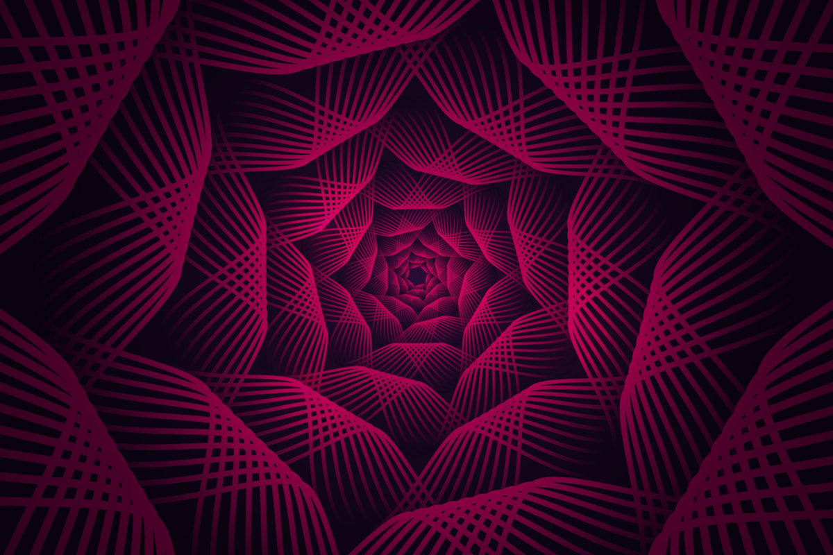 Hypnotic 3D Geometric Illusion Wallpaper in your room