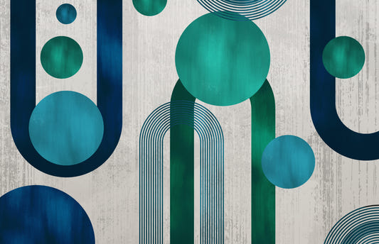 Modern 3D Geometric Circle Wallpaper