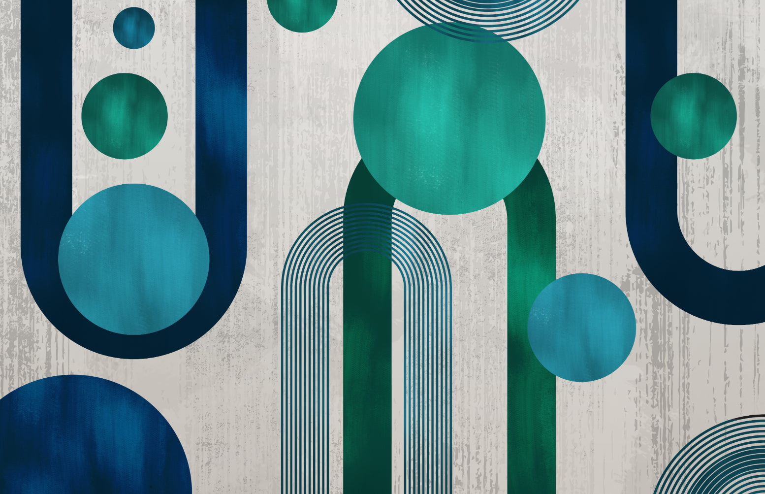 Modern 3D Geometric Circle Wallpaper
