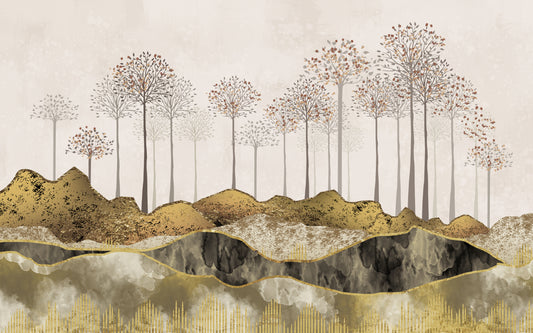 3D Modern Abstract Forest Wallpaper
