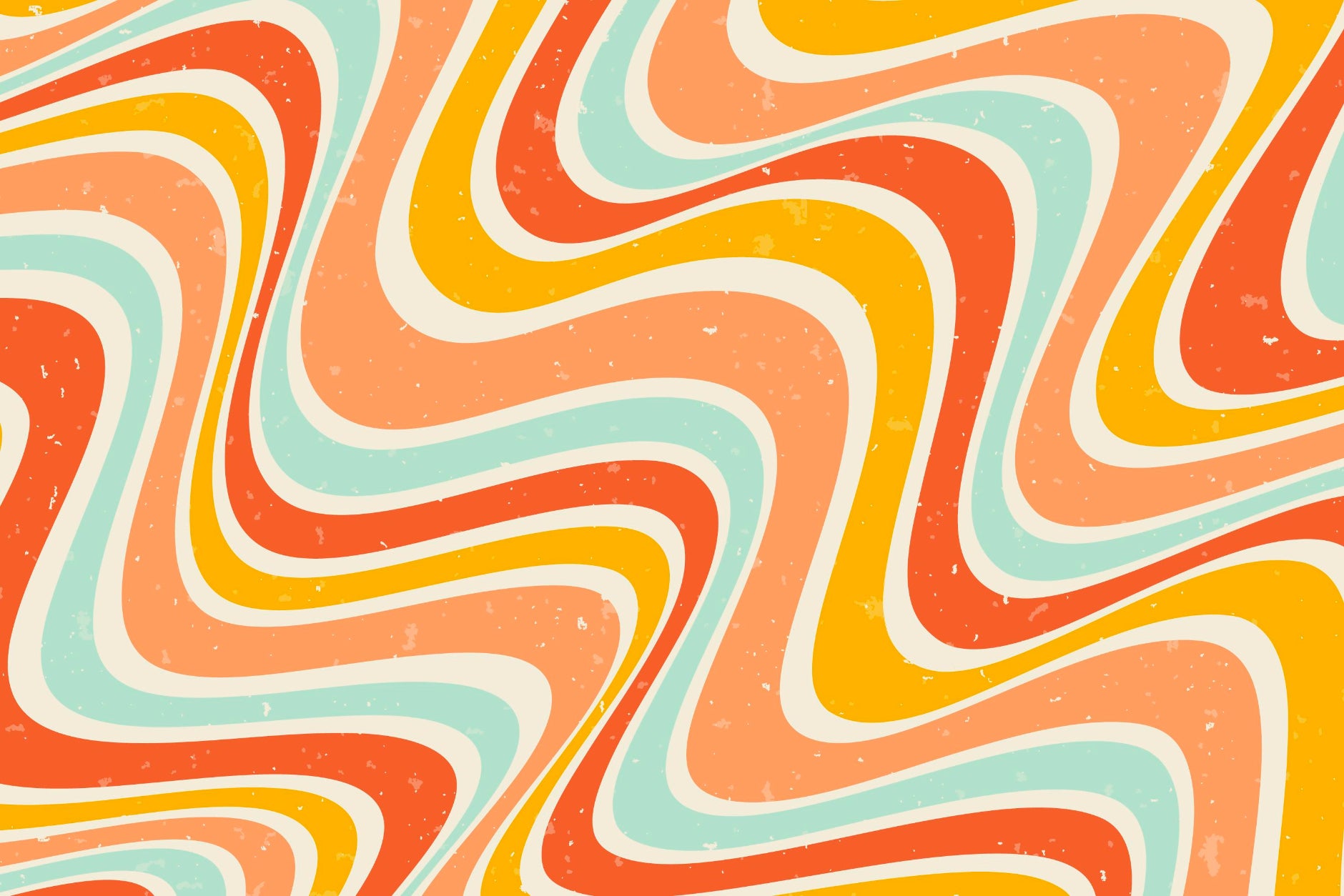 Retro 70s Psychedelic Wavy Wallpaper