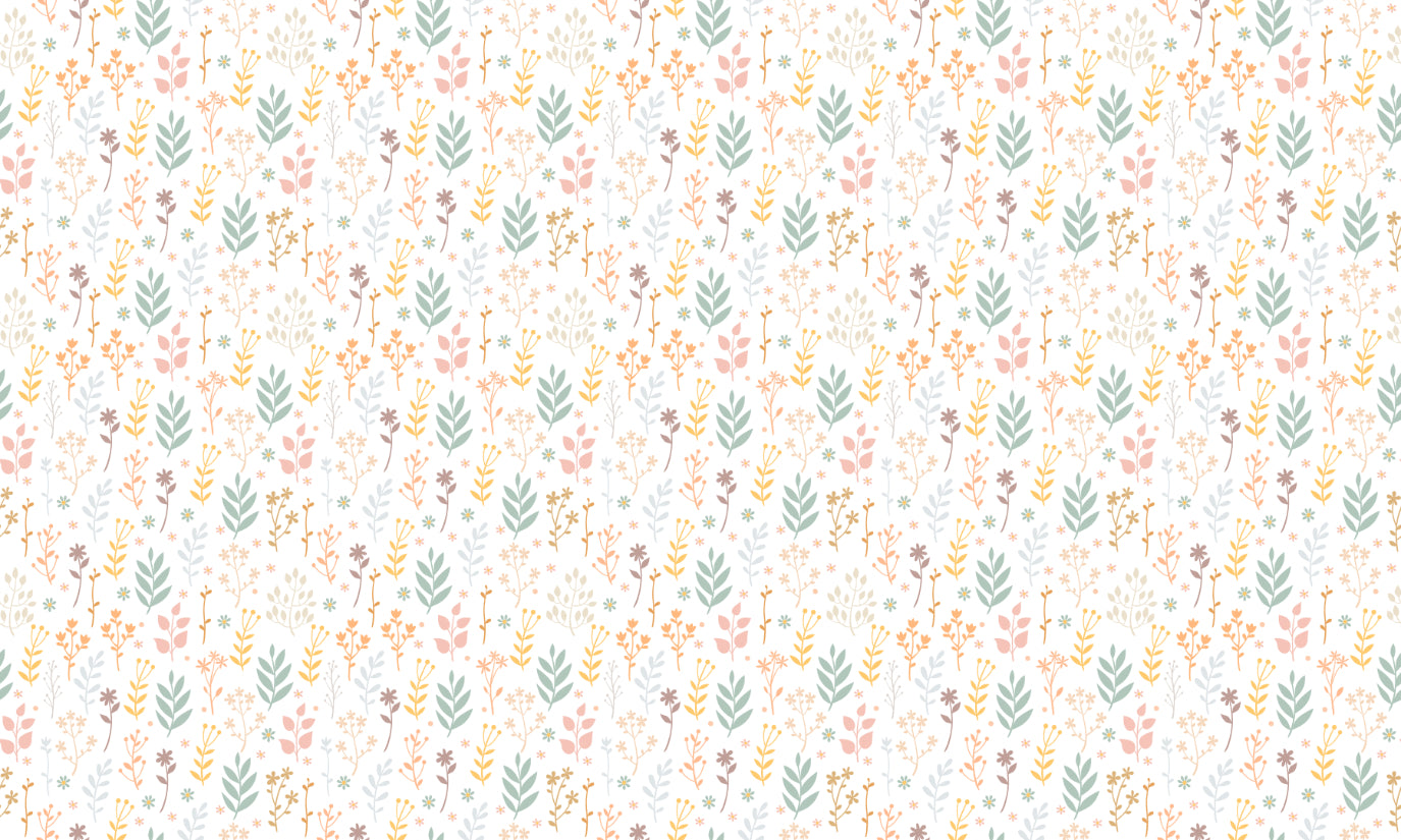 Minimalist Soft Pastel Floral Wallpaper