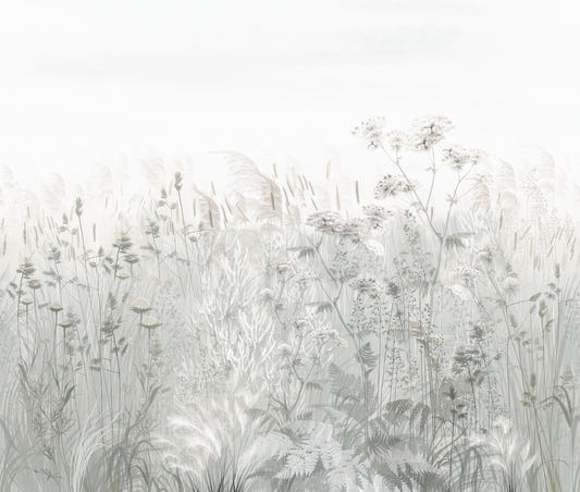 Soft Wildflower Fields Wallpaper Mural