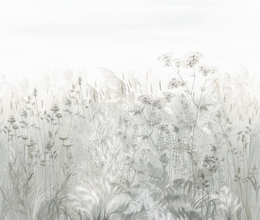 Soft Wildflower Fields Wallpaper Mural