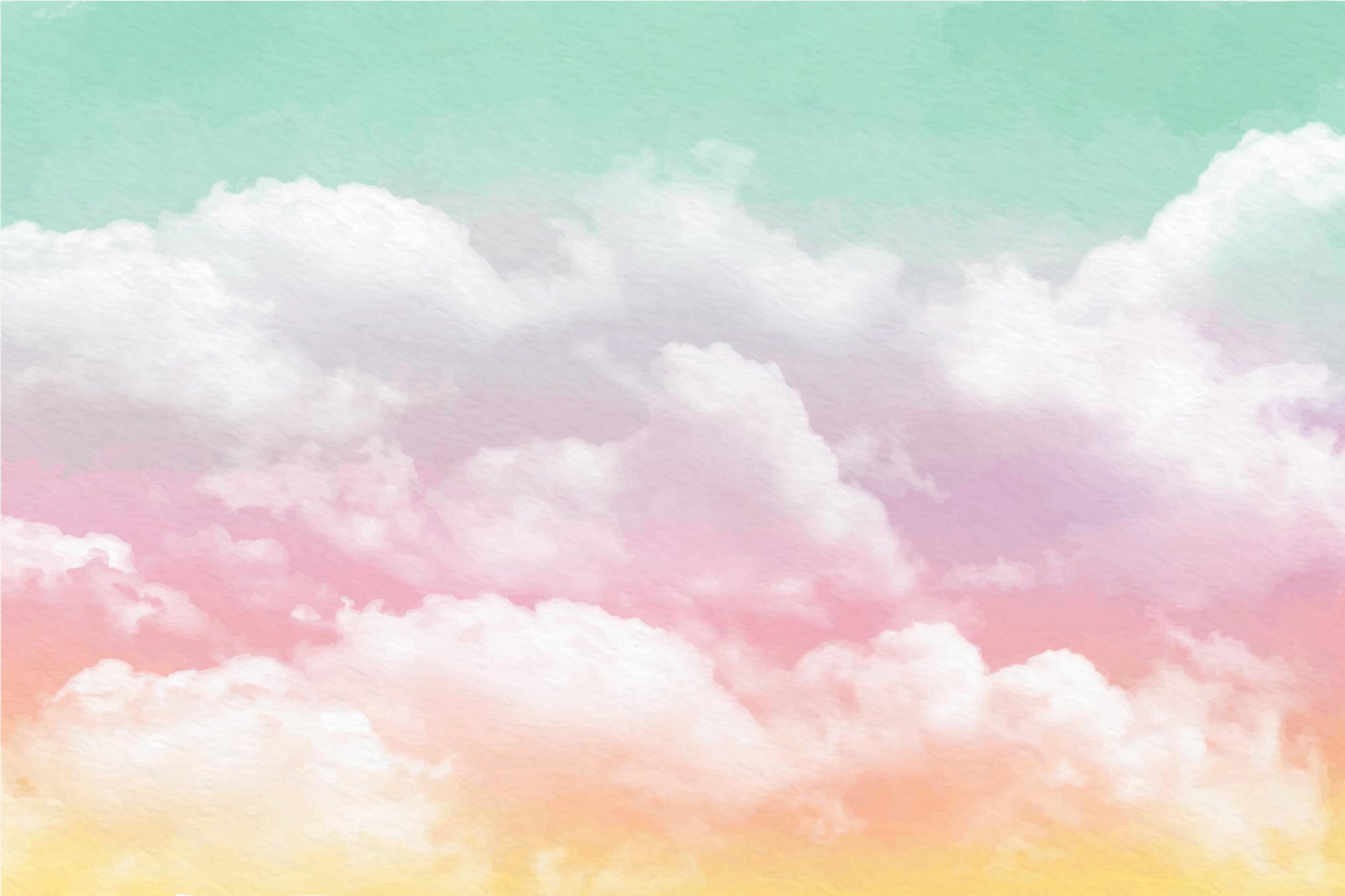 Pastel Sky Watercolor Cloud Wallpaper