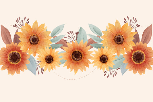 Watercolor Sunflower Floral Wallpaper