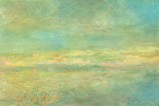 Soft Watercolor Misty Meadow Wallpaper