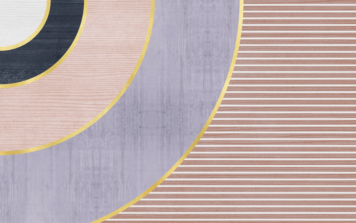 Geometric Gold Accent Wallpaper