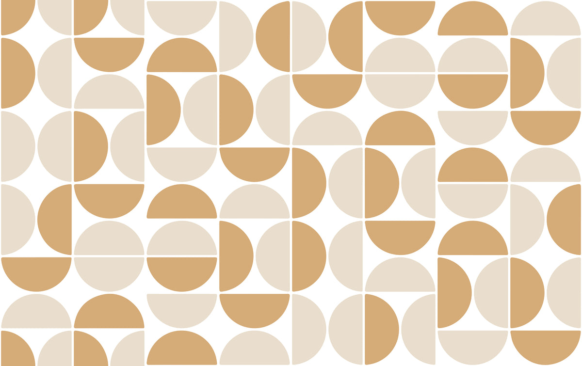 Modern Beige Geometric Pattern Wallpaper in your room — zoomed