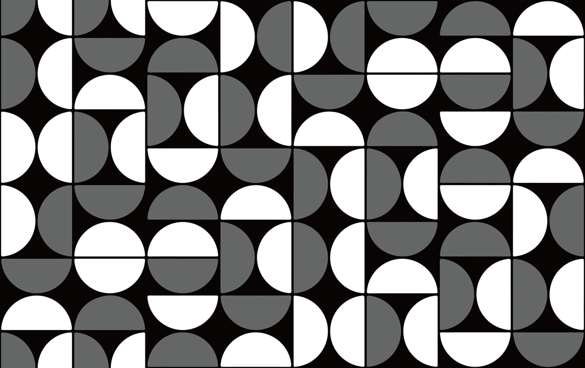 Black and White Geometric Wallpaper in your room