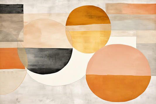 Earth-Tone Abstract Geometric Wallpaper