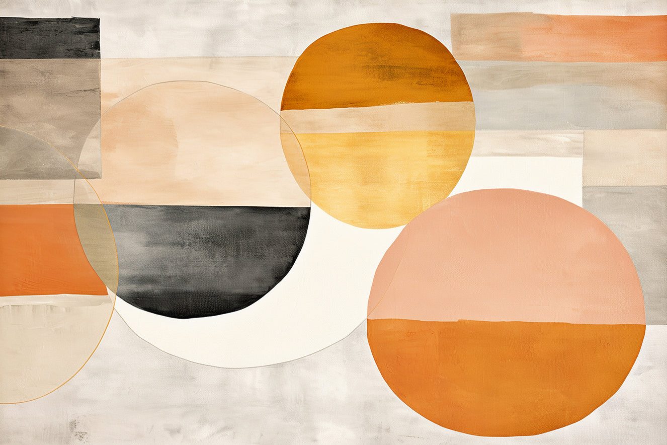 Earth-Tone Abstract Geometric Wallpaper