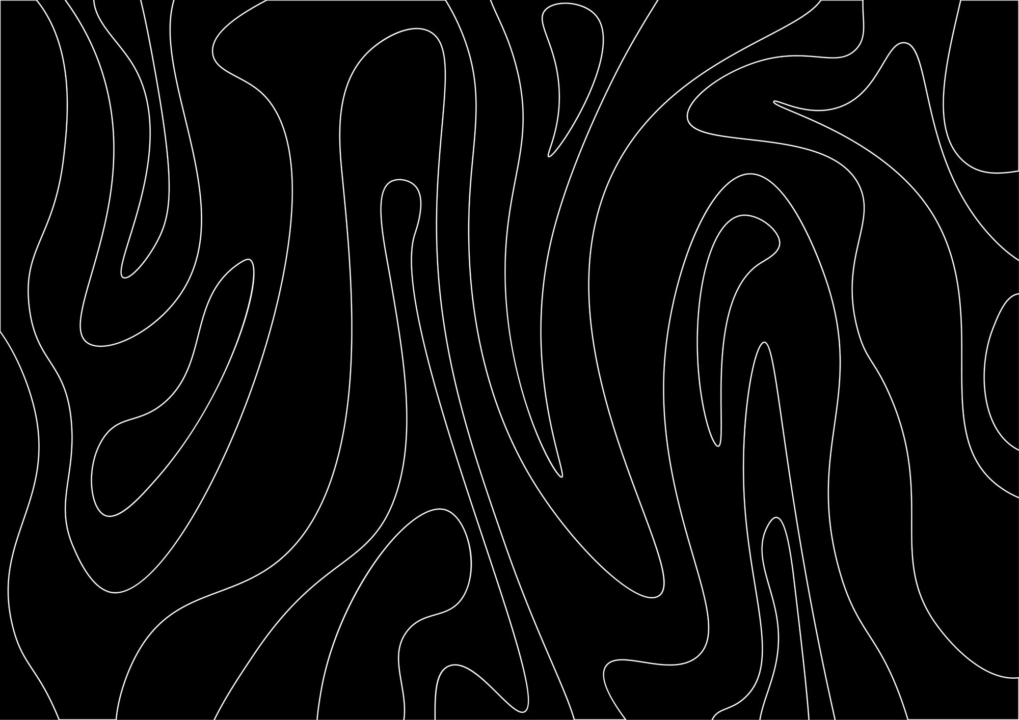 Black Abstract Wavy Line Wallpaper