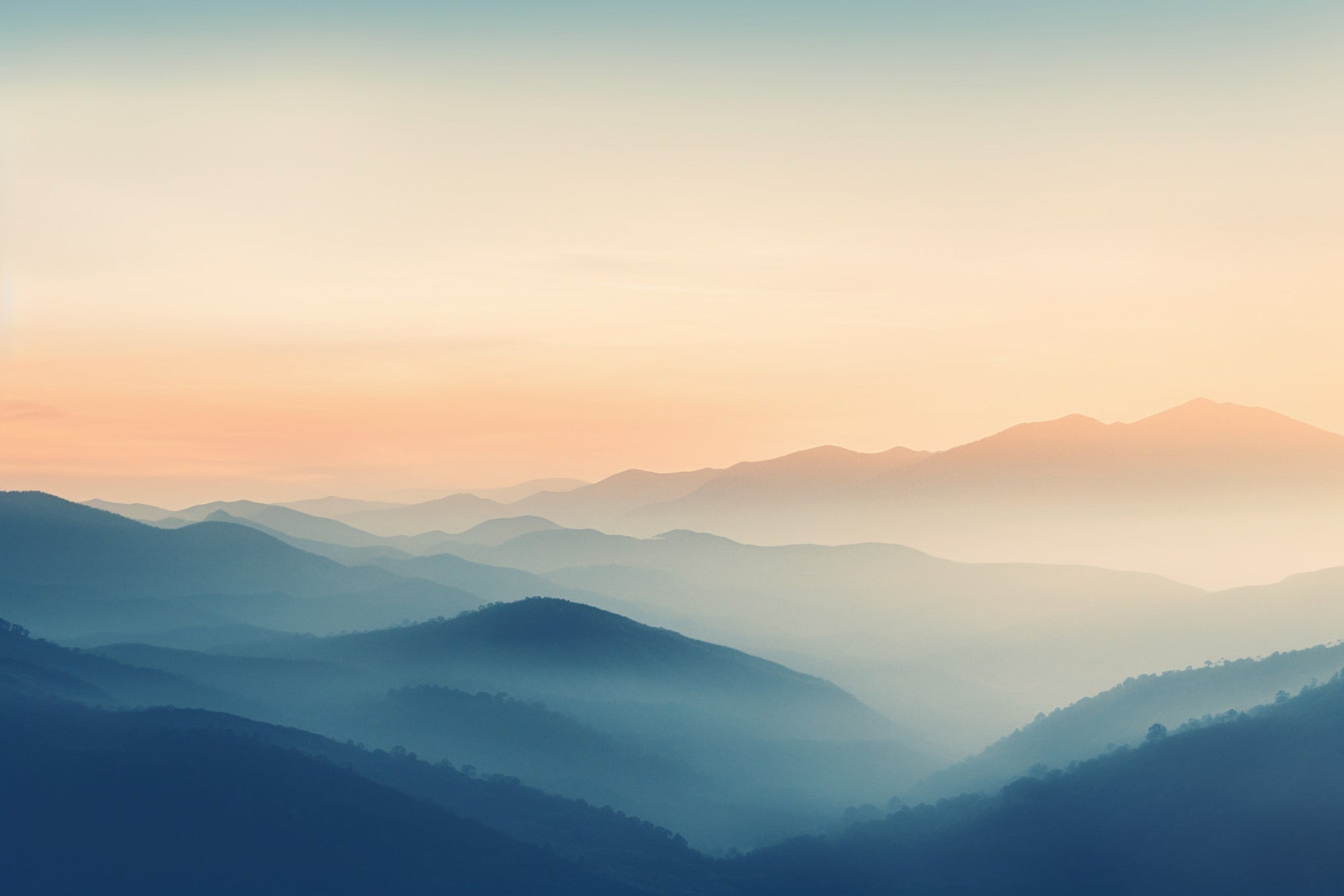 Misty Sunrise Mountain Landscape Wallpaper