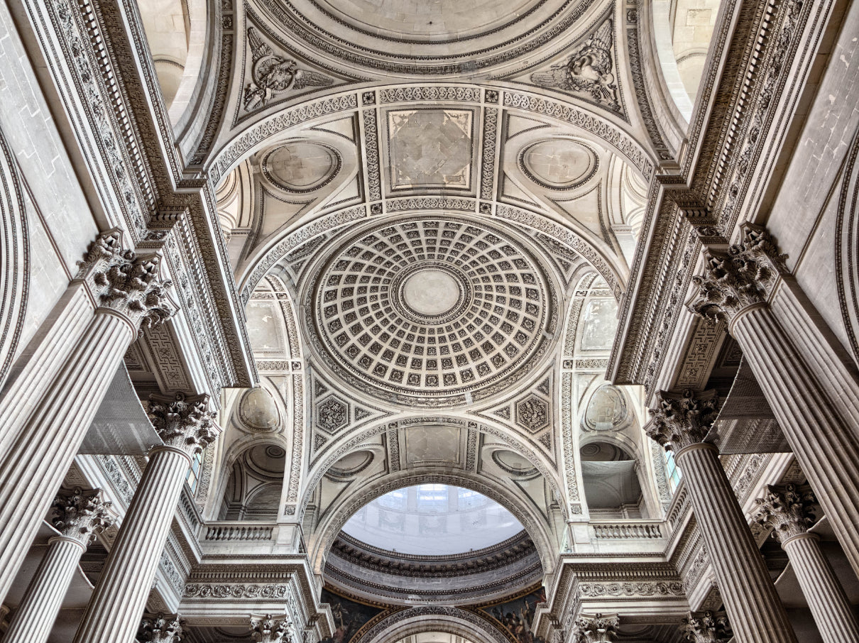Neoclassical Pantheon Ceiling Wallpaper Art