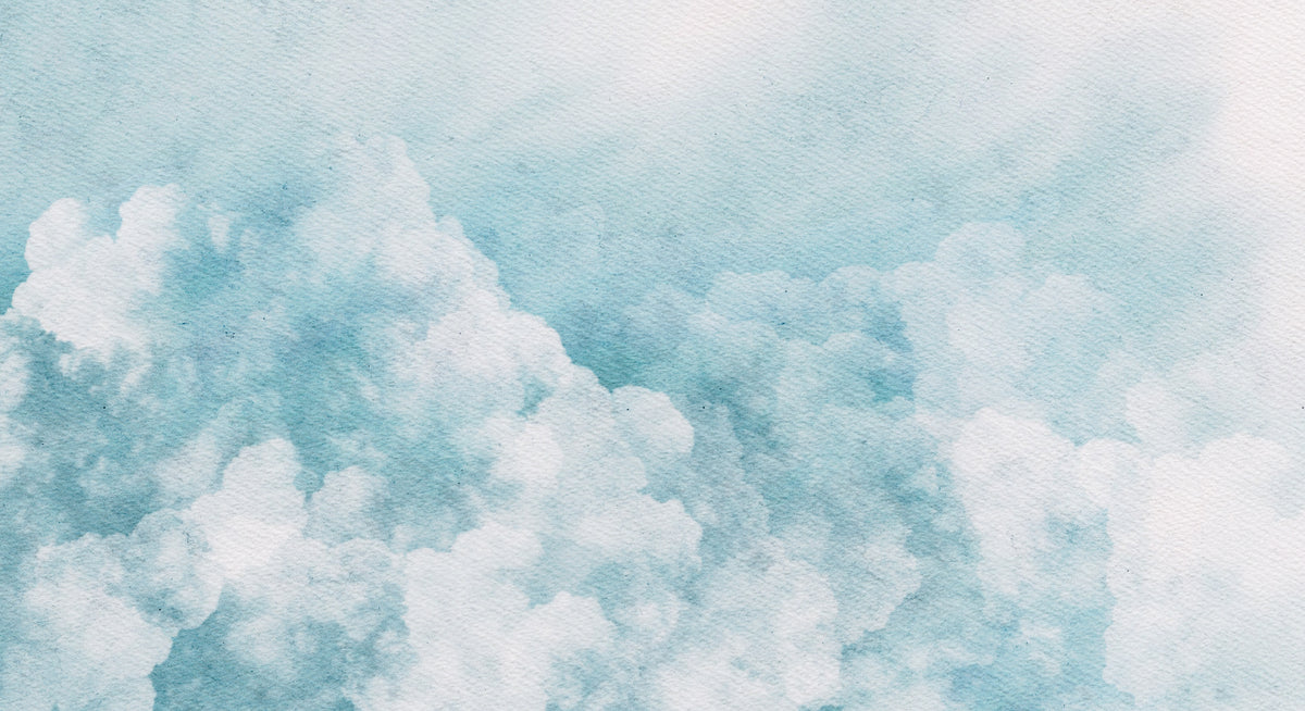 Watercolor Cloud Dancer Wallpaper in your room — zoomed