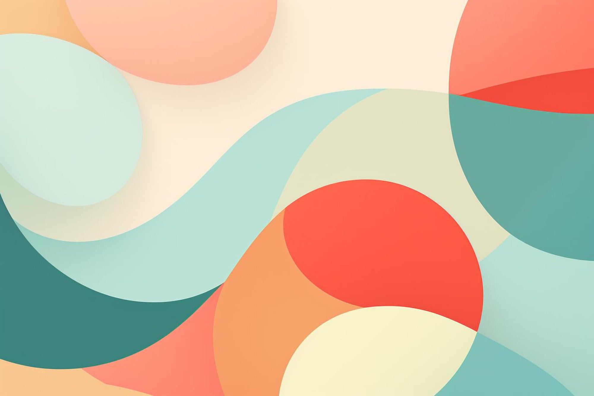 Pastel Geometric Abstract Wallpaper