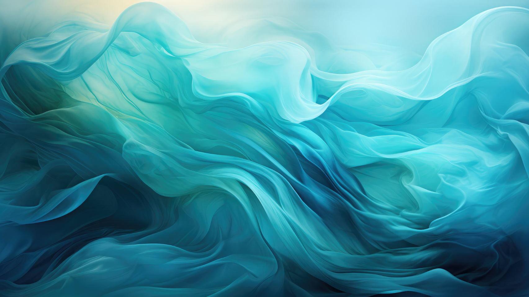 Fluid Cyan Abstract Wallpaper
