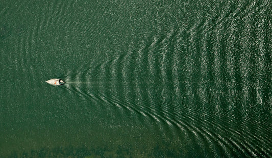 Aerial Sailing Boat Wallpaper