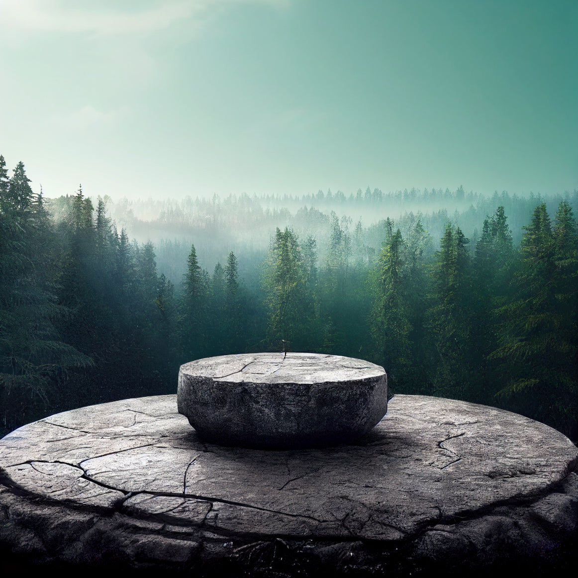 Mystical Stone Podium Wallpaper