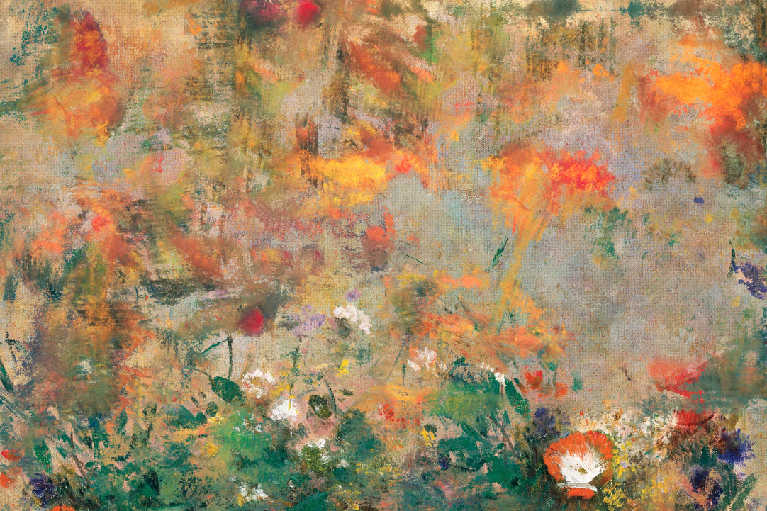 Textured Abstract Floral Wallpaper