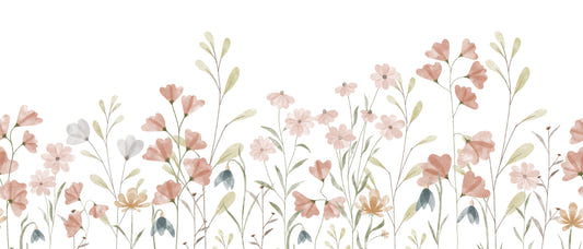 Watercolor Floral Wallpaper Mural