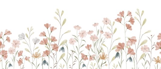 Watercolor Floral Wallpaper Mural
