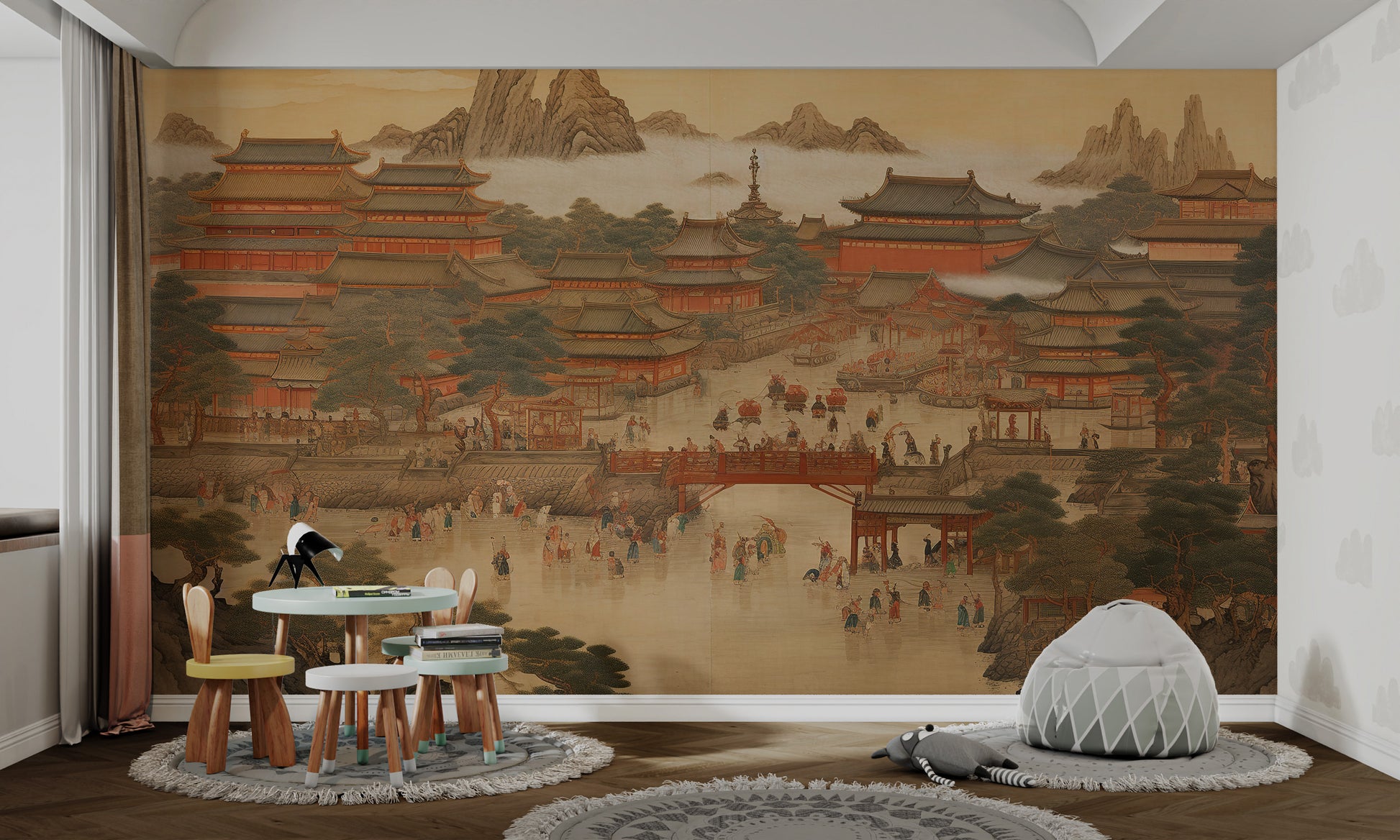 Historic Forbidden City palace scenery
