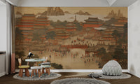 Historic Forbidden City palace scenery
