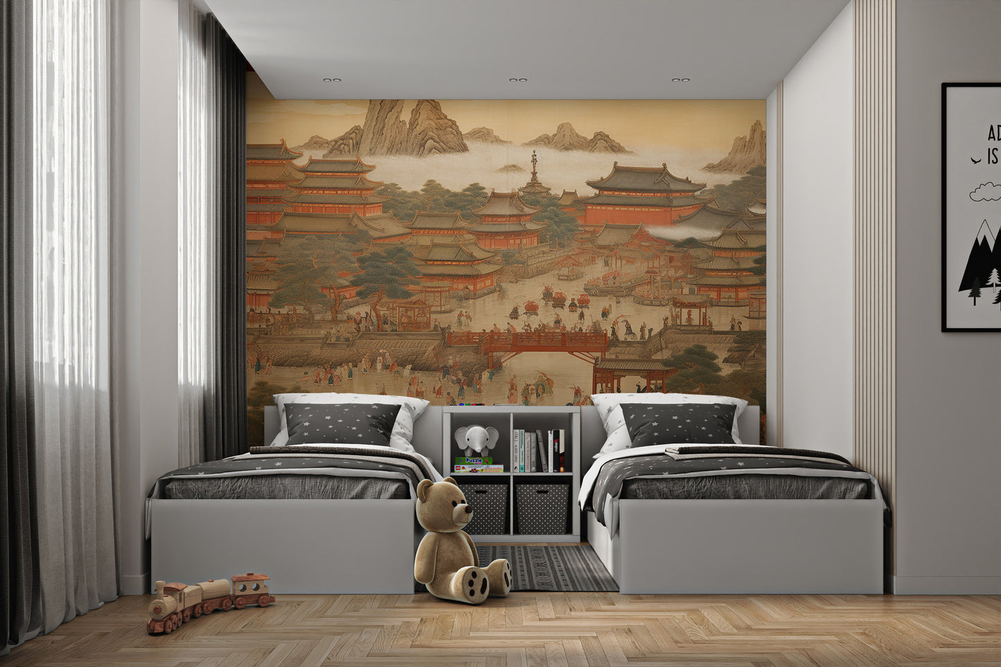 Classic Chinese dynasty palace wallpaper
