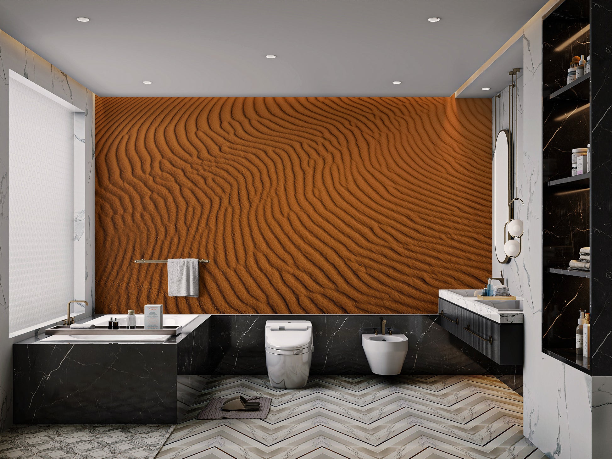 Golden desert dune wallpaper for walls
