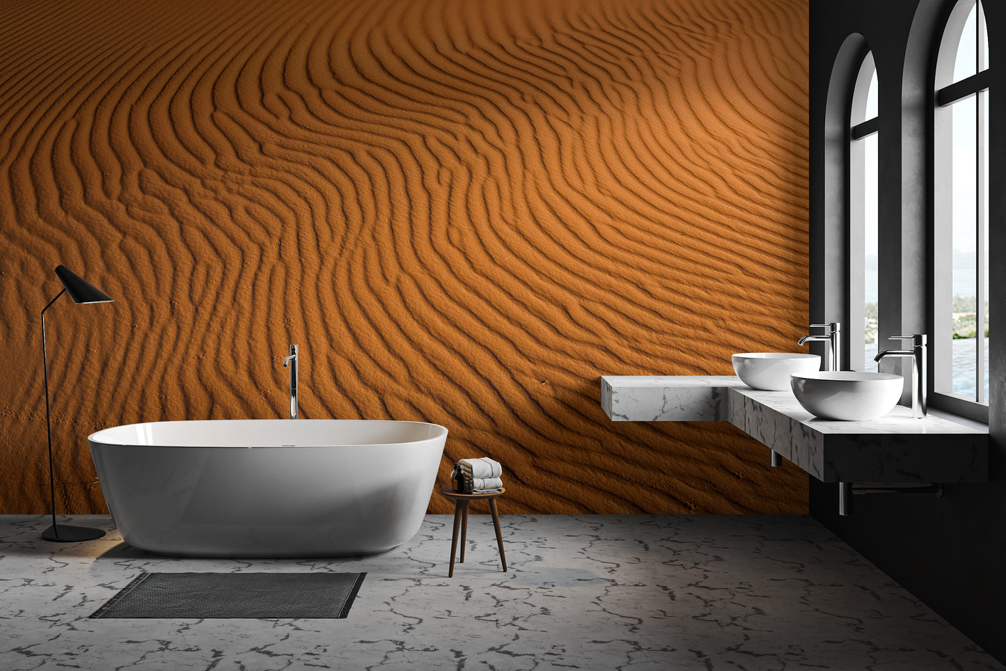Natural sand ripples wallpaper design
