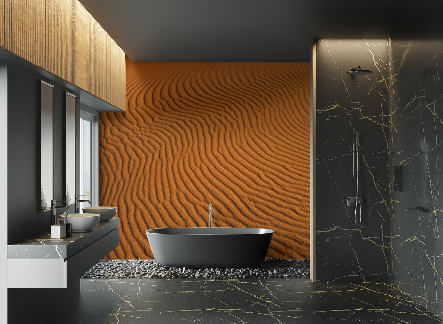 Minimalist desert texture wall decor
