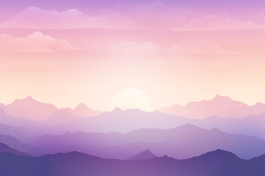 Purple Sunset Mountain Wallpaper
