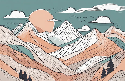 Hand-Drawn Abstract Mountain Wallpaper