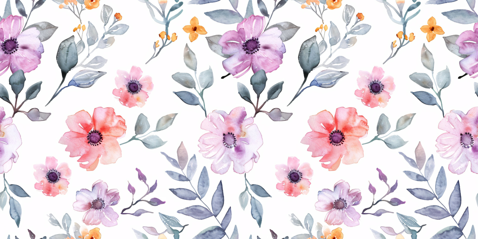 Pastel Watercolor Flower Wallpaper