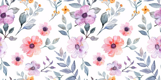 Pastel Watercolor Flower Wallpaper