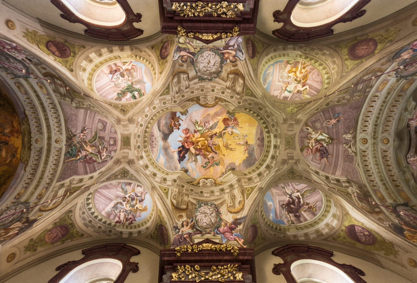 Classic Fresco Ceiling Wallpaper