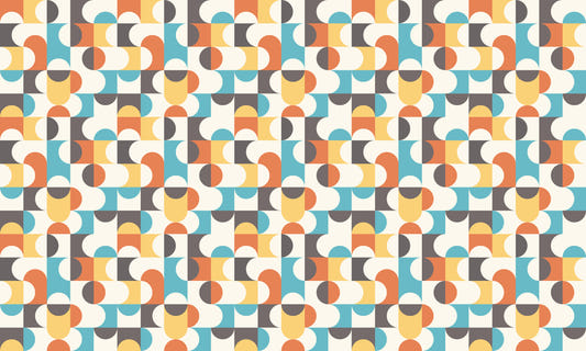 Mid-Century Retro Pattern Wallpaper