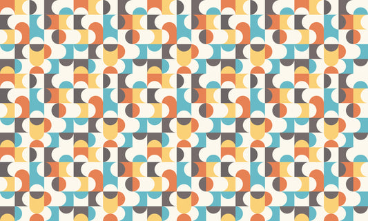 Mid-Century Retro Pattern Wallpaper