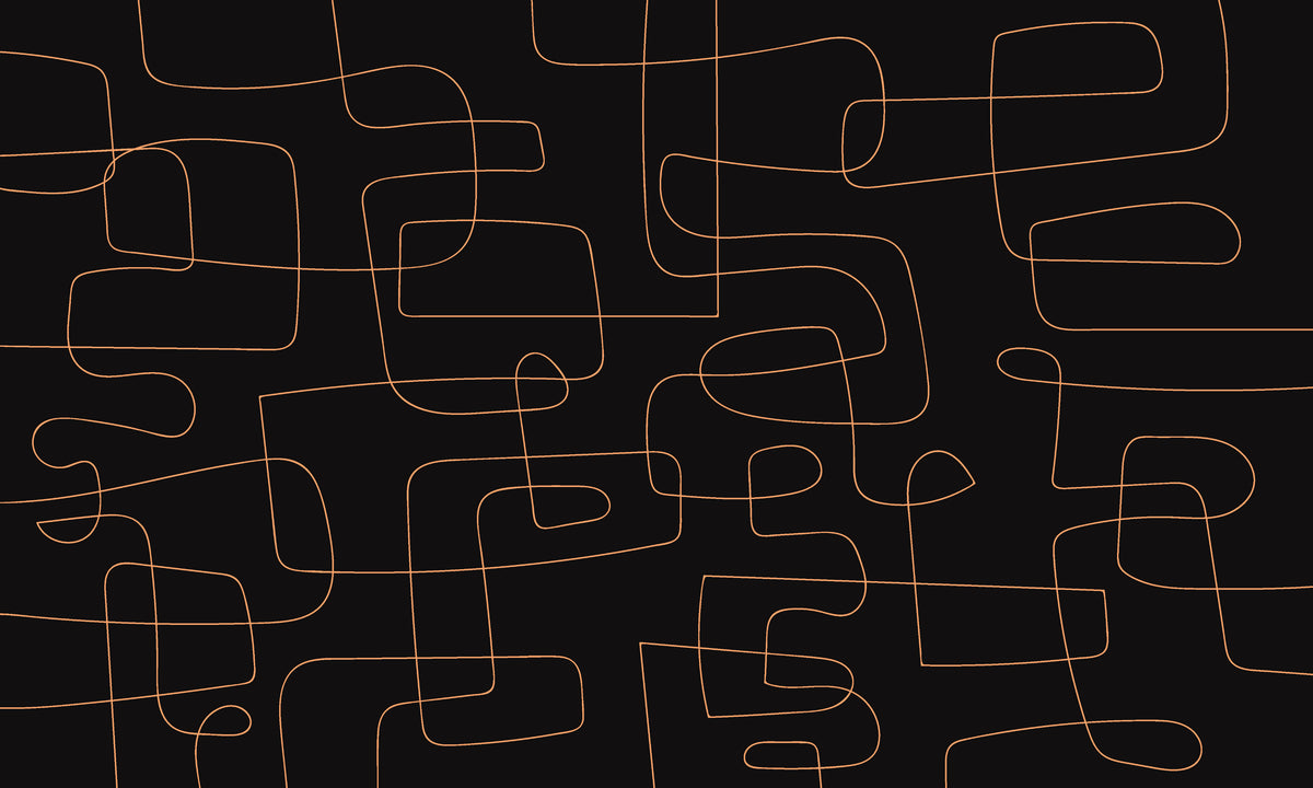 Modern Abstract Line Art Wallpaper in your room — zoomed