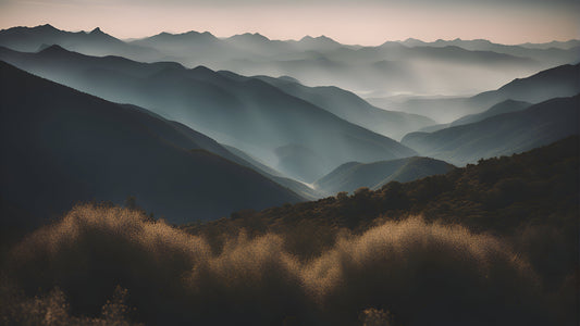 Sunrise Misty Mountain Wallpaper