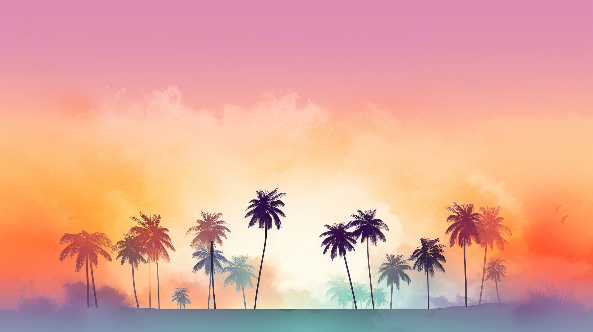 Retro Beach Vibes Wallpaper