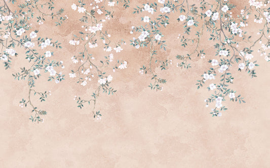 Vintage Floral Branches Wall Mural