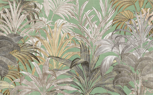 Golden Palm Forest Wallpaper Mural
