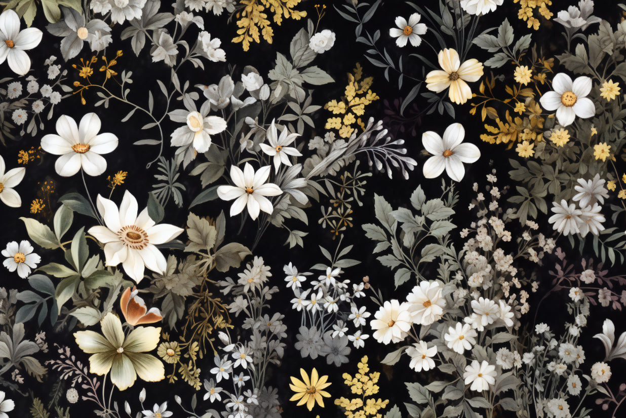 Vintage Floral Botanical Wallpaper