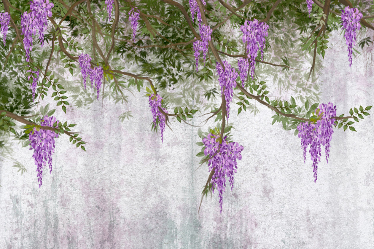 Vintage Wisteria Flower Wallpaper