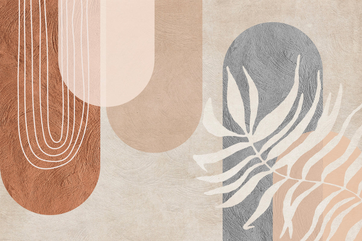 Abstract Geometric Textured Wallpaper in your room