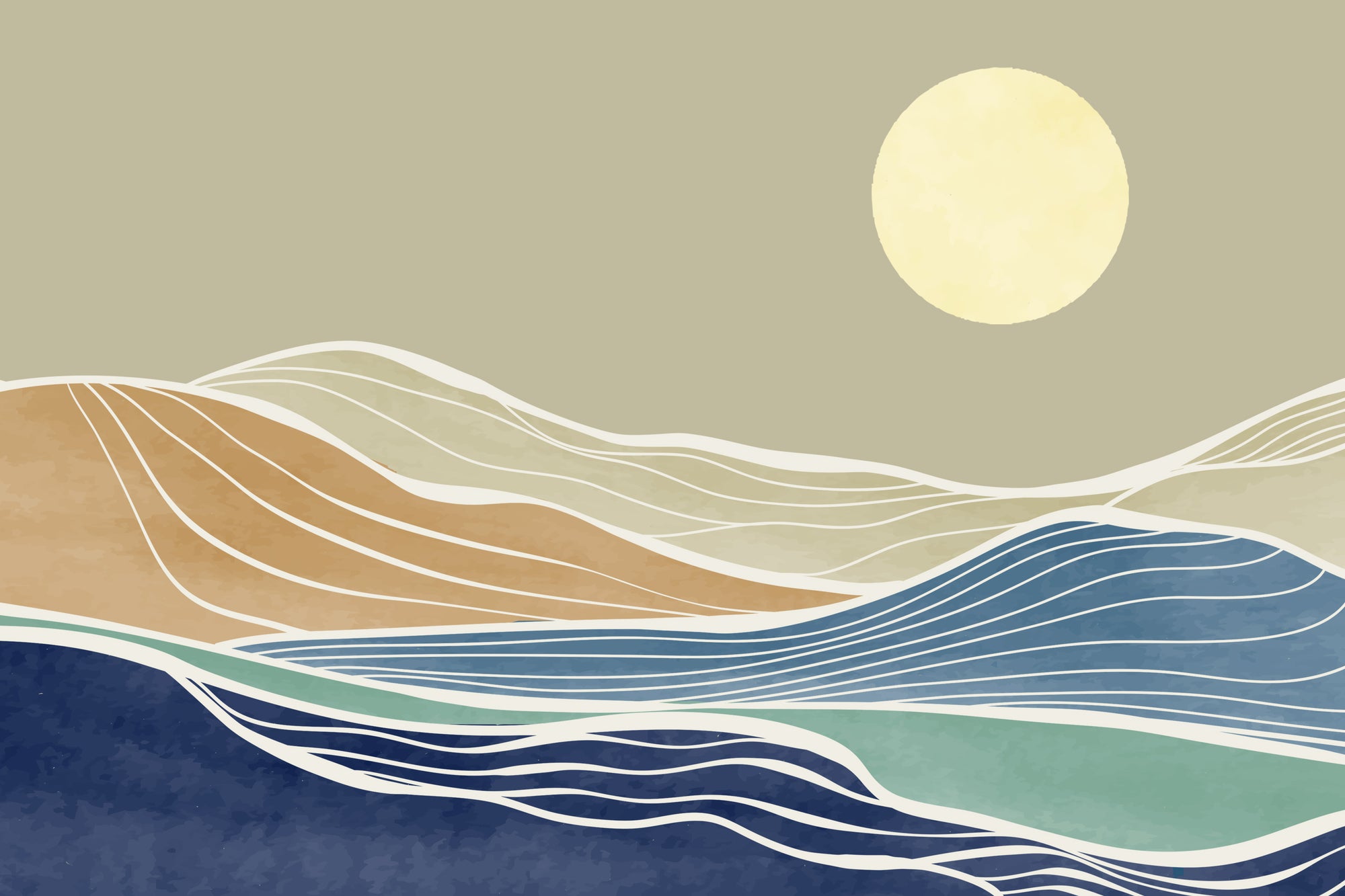 Abstract Mountain Landscape Wallpaper